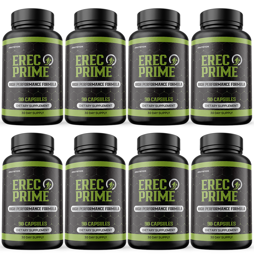 Erec Prime Supplement for Men Virility, Male Performance Pills - 8 Bottles